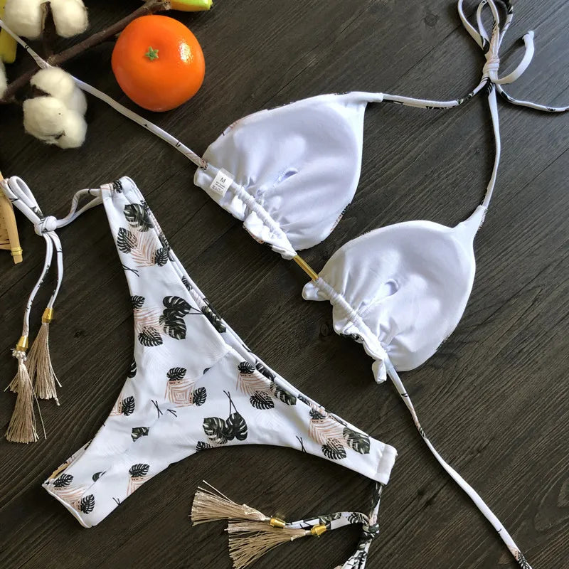 Women's Printed Bikini Beach Holiday Trio