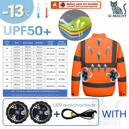 Smart Air Conditioning Cooling Jacket Men Breathable Sun Protection Workwear For Outdoor Workers Fishing Hiking