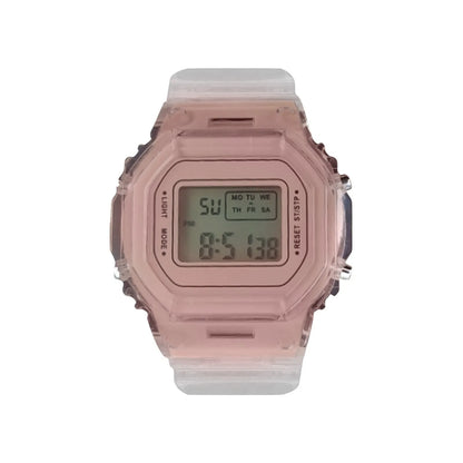 Fashion Men Women Watches Transparent Digital Sport Lover'S Gift Children Kid'S Wristwatch Female Clock Specification