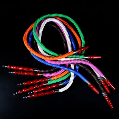 1M Leather Shisha Pipe Hookah Hose Wood Mouth Tip Shisha Pipe Hookah Hose Sheesha Narguile Chicha Water Pipes Shisha Hookah Hose