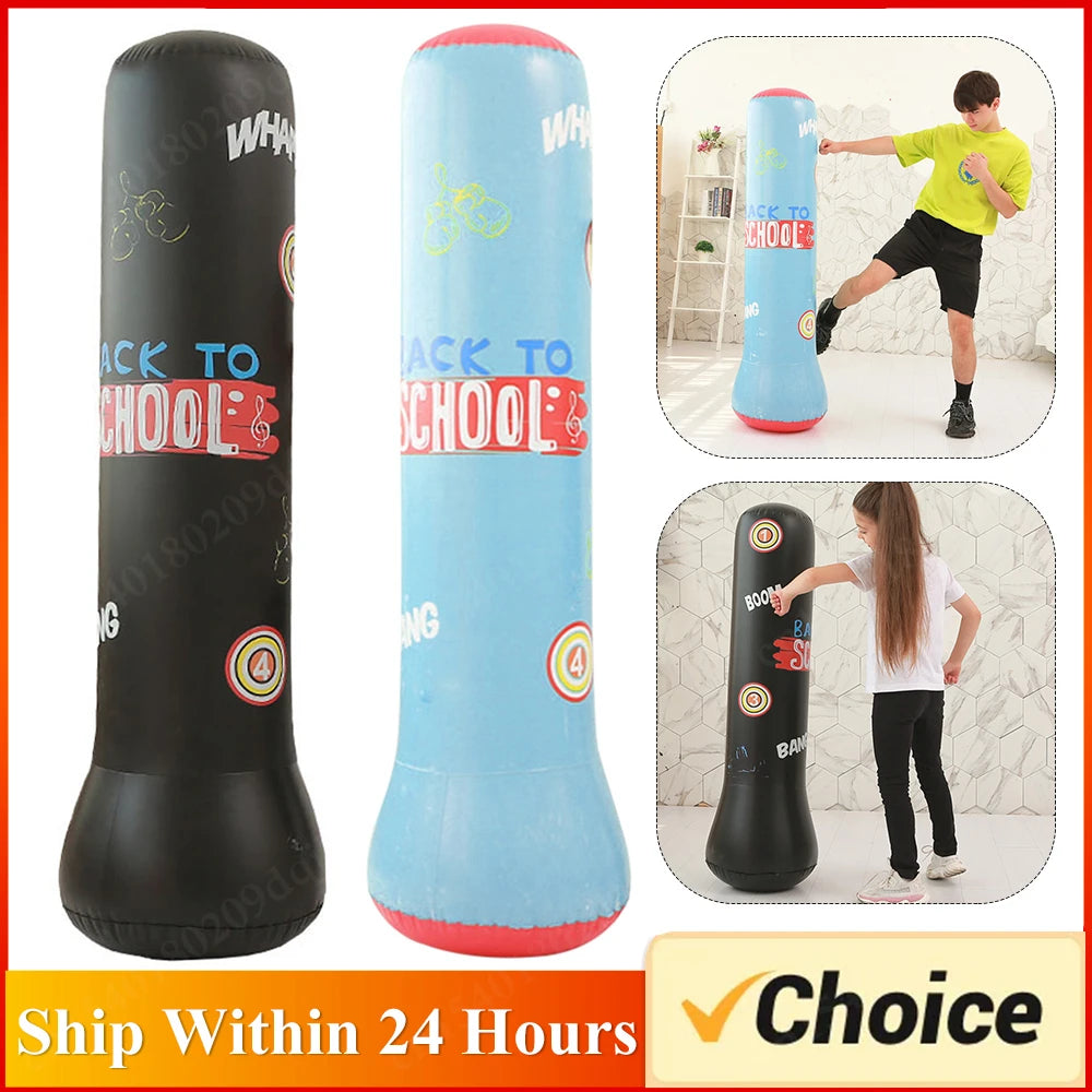 Inflatable Punching Boxing Bag Fitness Training Boxing Sack PVC Sports Fight Column  Kids Boxing Fight Pressure Sandbag