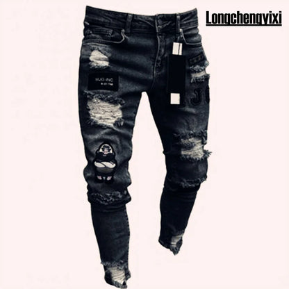 Skinny Fit Hip Hop Denim Jeans