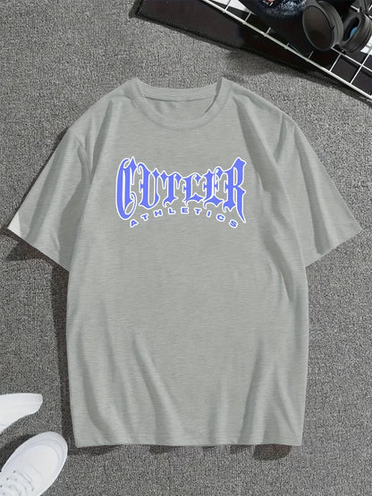 2024 New Men's T-shirt Checked Printed Oversized Loose Men's Top Holiday Casual Clothing Running Short-sleeved T-shirts