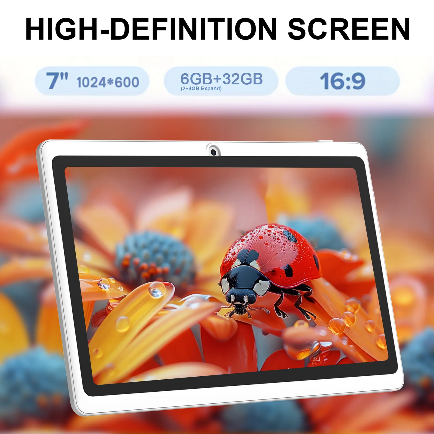 2026 Global Version 7 Inch 4G WiFi Kids' tablet Quad Core 2GB RAM 32GB ROM Dual Cameras Children's Gifts Tablets Android 11