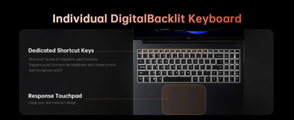 ACEMAGIC 16" FHD Laptop AMD Ryzen 9 6900HX Laptop 16GB LPDDR5 RAM 512GB SSD Backlit Keyboard Full-Featured Office Gamin Notebook