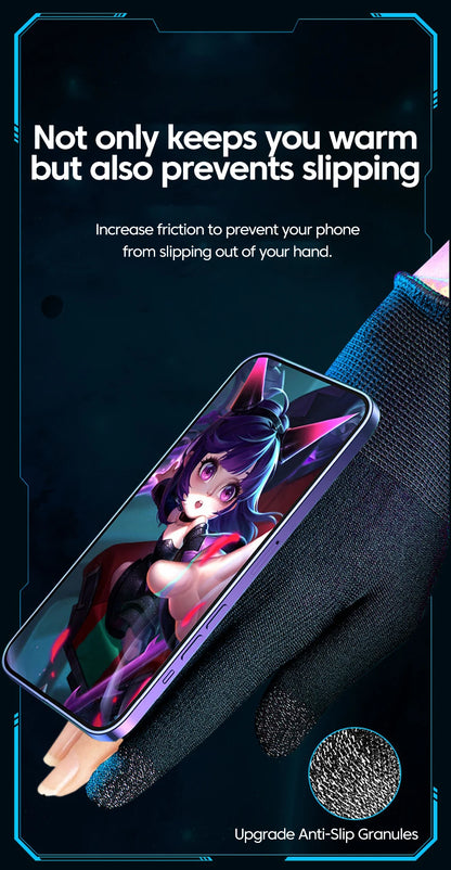 2/5 Fingers Gaming Gloves Breathable For Gamer Non-scratch Mobile Gaming Touch Gloves Gaming Accessories Comfortable Sweat Proof