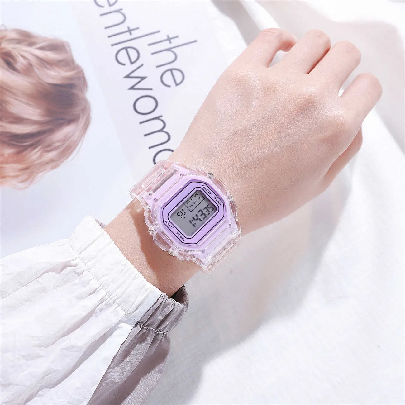 Fashion Men Women Watches Transparent Digital Sport Lover'S Gift Children Kid'S Wristwatch Female Clock Specification