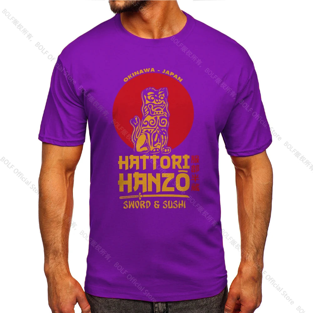 Men's Hattori Hanzo Printed T-shirt 100% Cotton Harajuku Classic Tees for Men Women Casual Shirt Tops Wear