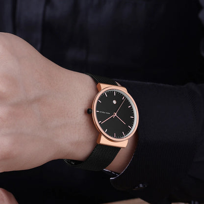 New Fashion Watch For Men High Quality Luxury Stainless Steel Waterproof Classic Quartz Wristwatches Male Big Face Clock