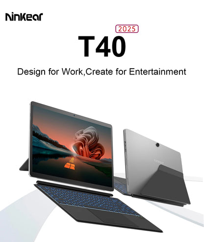 Ninkear T40 Laptop Touchscreen 2 in 1 Tablet Intel N100 14 Inch Fhd 16Gb Ddr5+512Gb Ssd Wifi 6 Rgb Backlit Keyboard with Stylus