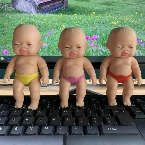 Decompression Black Doll Pinch Fun African Palm Small Doll Strange Interesting Funny Ugly Doll Ventilatory Toy Children's Toys