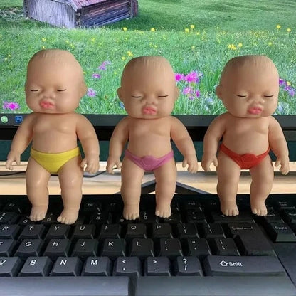 Decompression Black Doll Pinch Fun African Palm Small Doll Strange Interesting Funny Ugly Doll Ventilatory Toy Children's Toys