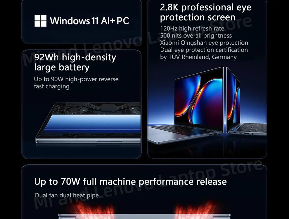 Xiaomi REDMI Book Pro 14 2026 Ultra5-338H/Ultra X7-358H 32GB+1TB 14inch 2.8K 120Hz Screen Blue