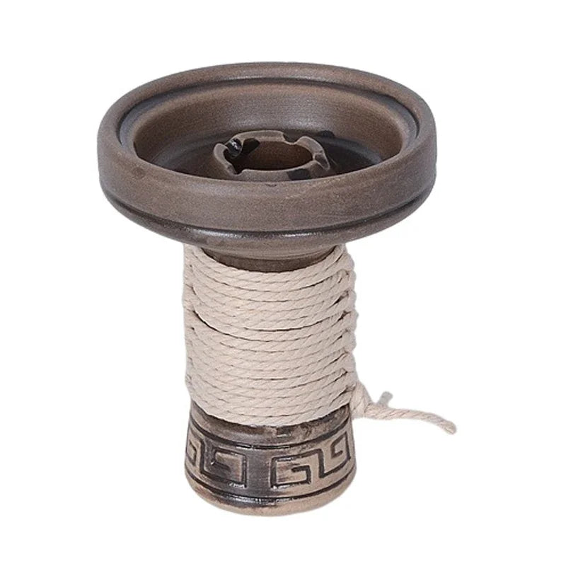 Hookah Mummy Bowl With Hemp Rope Ceramics Shisha Nargile Sheesha Narguile Chicha Cachimbas Water Pipe Smoking Accessories Tools