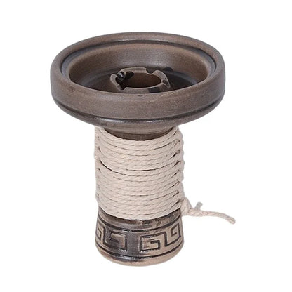 Hookah Mummy Bowl With Hemp Rope Ceramics Shisha Nargile Sheesha Narguile Chicha Cachimbas Water Pipe Smoking Accessories Tools