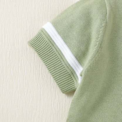 Baby Clothes Set Knitted Cotton Infant Tops +Pants Breathable Comfortable Newborn Boy Girl Pullover +Shorts Summer Fashion Solid