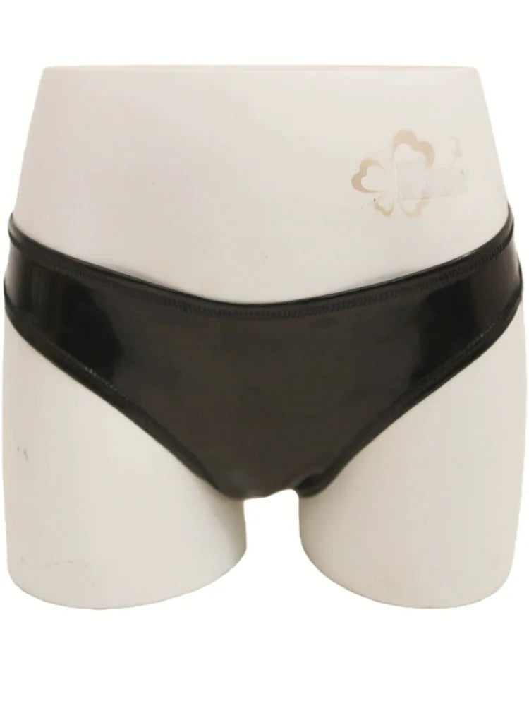 Shiny Matt Double Sided PU Leather Bikini Hot Shorts Wet Look PVC Briefs Reversible Tangas Sexy Panties G Strings Thong Calcinha