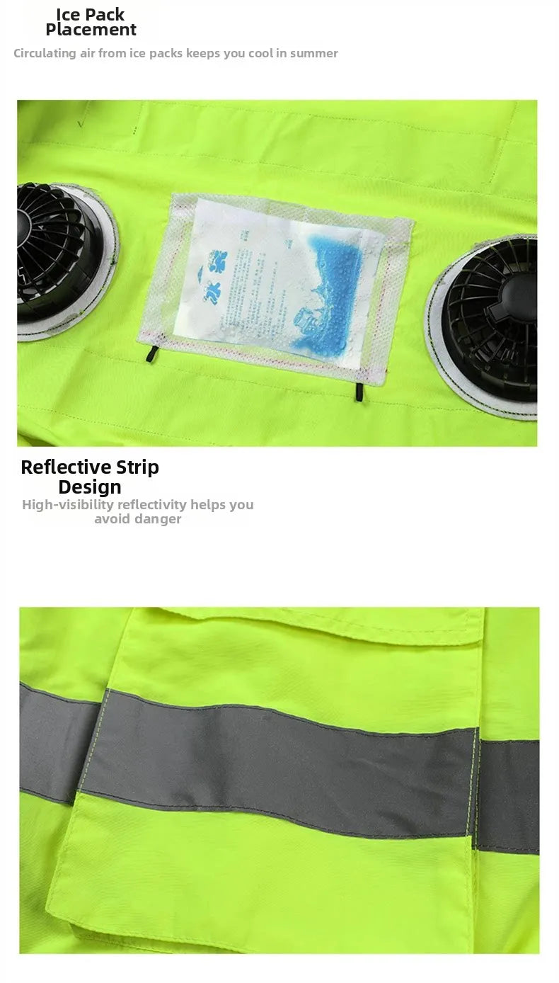 Smart Air Conditioning Cooling Jacket Men Breathable Sun Protection Workwear For Outdoor Workers Fishing Hiking