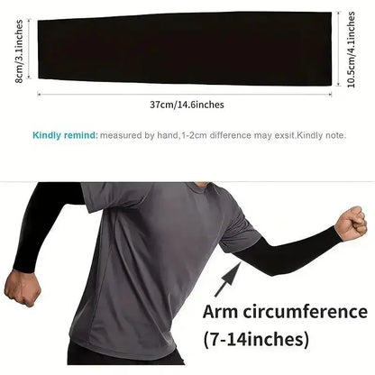 1 Pair Cooling Arm Covers for Men and Women Summer Sun Protection Sunshade Ice Silk Sleeves for Cycling Outdoor Sports Golf