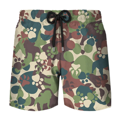 Camouflage Cosplay 3d Printed Sports Shorts For Men Outdoor Running Breathable Beach Shorts Loose Elastic Waistband Short Pants