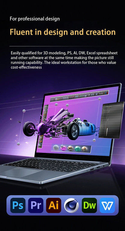 NEW S3 Computer 15.6 Inch Intel Core i7-8750H Por Laptop 2*DDR4 2*M.2 64GB 2TB SSD  Windows 11 Fingerprint Unlock 60Hz