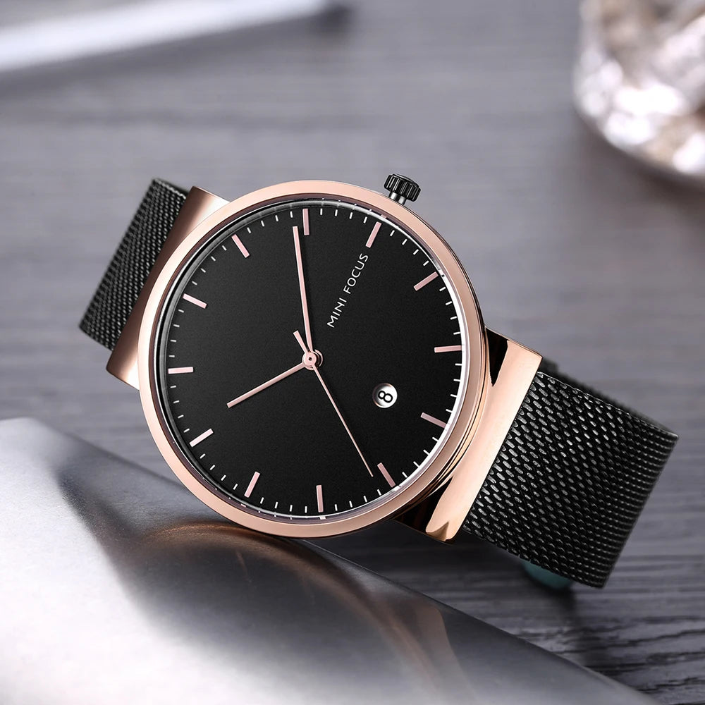 New Fashion Watch For Men High Quality Luxury Stainless Steel Waterproof Classic Quartz Wristwatches Male Big Face Clock