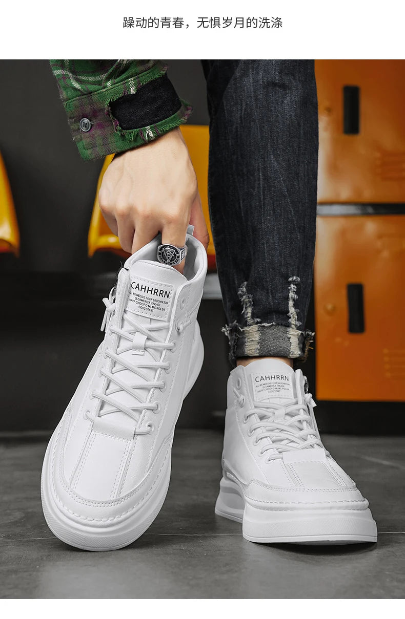 Male Sneakers High-top Loafers Skateboard Sports and Leisure Shoes for Men Men's Sneakers Non-Slip Soft and Comfortable New