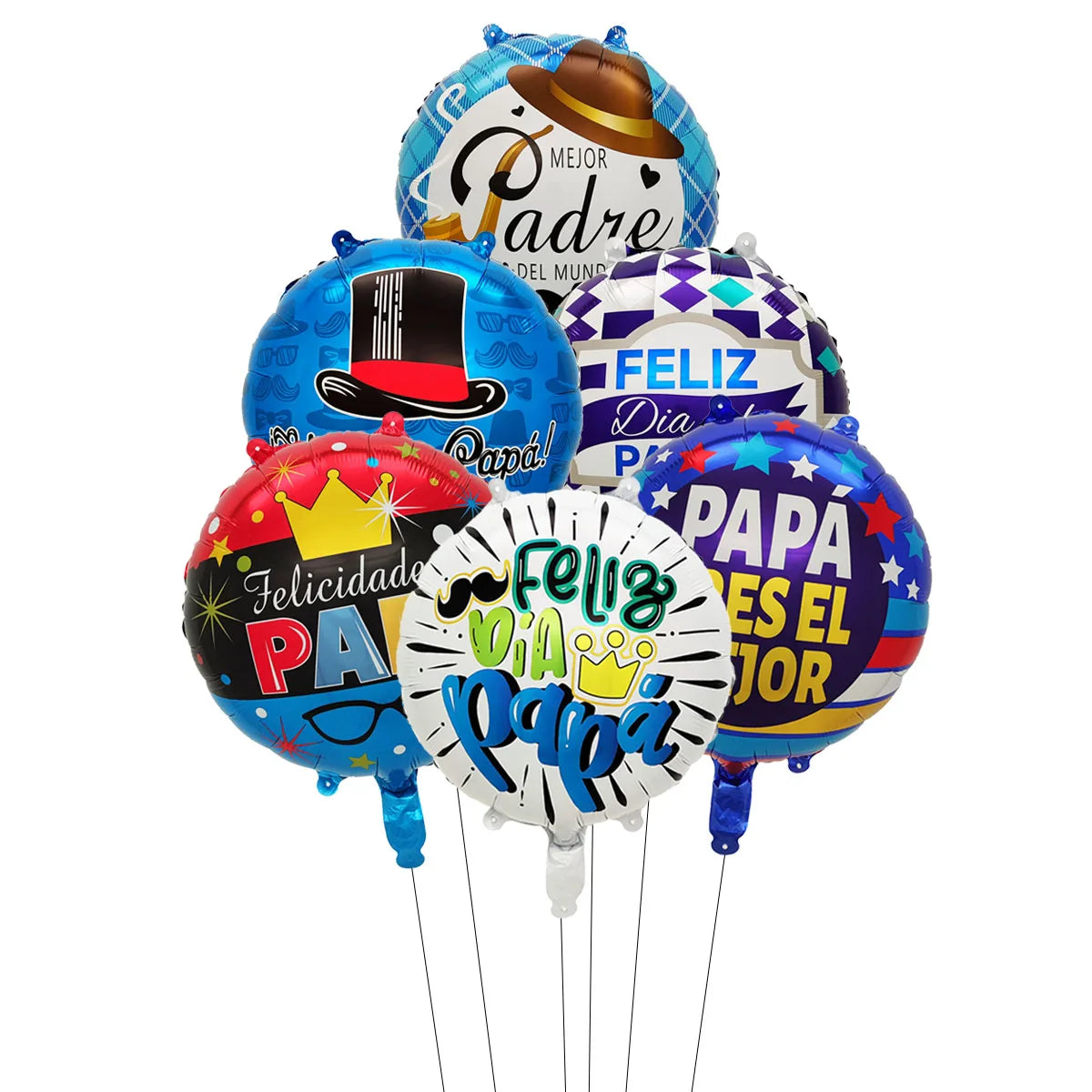 1pc Large Best Dad Trophy Foil Balloons Spanish Father's Day Trophy Balloon Father's Day Party Decorations Dad Gifts