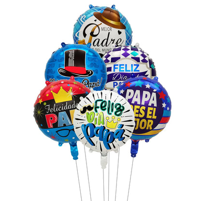 1pc Large Best Dad Trophy Foil Balloons Spanish Father's Day Trophy Balloon Father's Day Party Decorations Dad Gifts