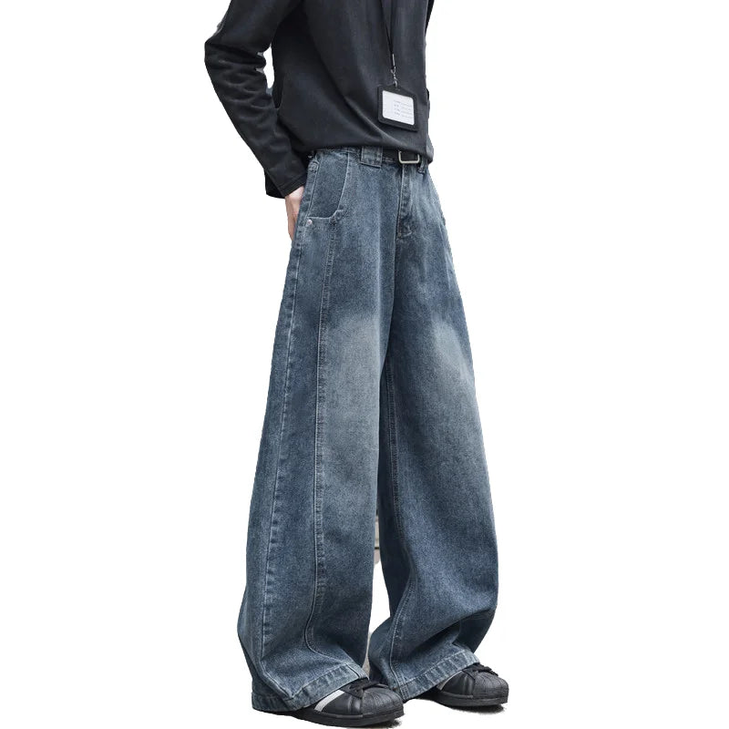 Wide-Leg Streetwear Denim Jeans