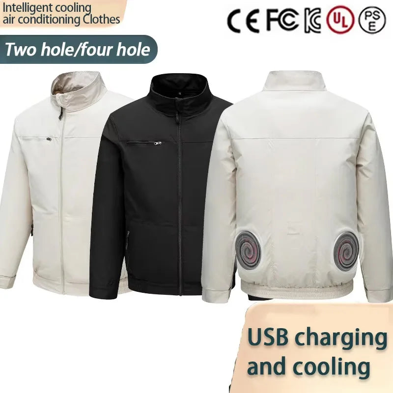 Summer Smart Air Conditioned Jacket Men's Workwear Uniform Fan Clothing Outdoor Heatstroke Prevention Labor Protection Clothes