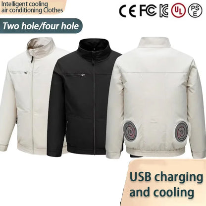 Summer Smart Air Conditioned Jacket Men's Workwear Uniform Fan Clothing Outdoor Heatstroke Prevention Labor Protection Clothes