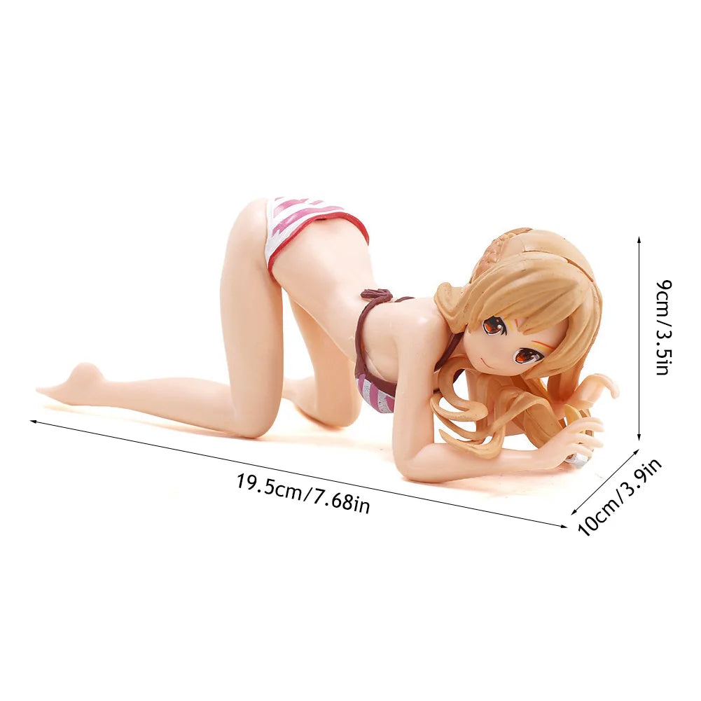 Fashion Cartoon Anime Car Ornament Creative Car Phone Holder Bikini Beach Girl Car Interior Accessories Car Dashboard Decoration