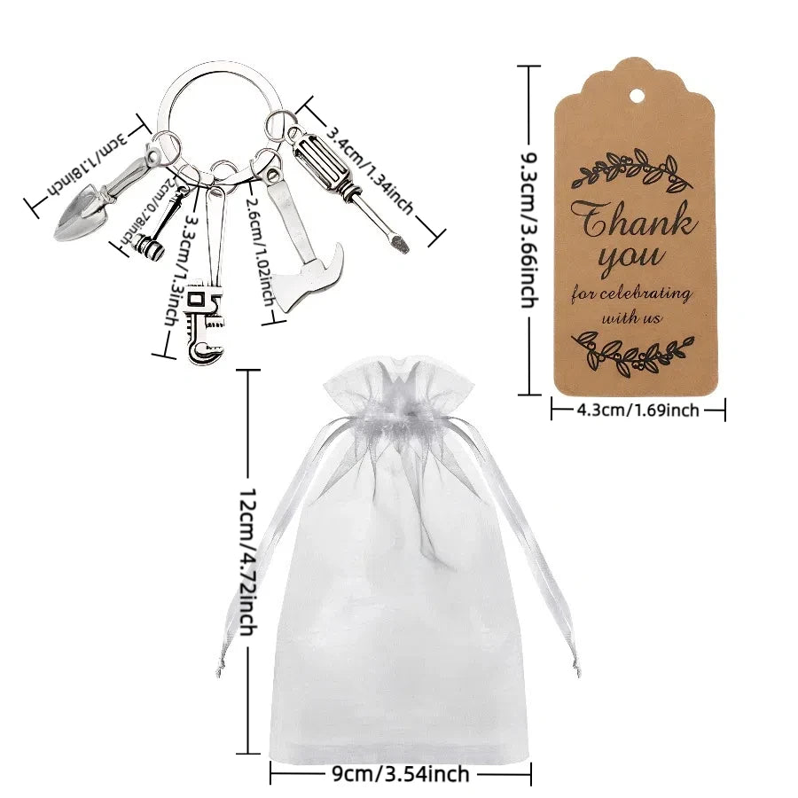 10 Sets Bulk Father's Day Keychains Gifts for Dad Grandpa Men’s Church Events Group Gifting