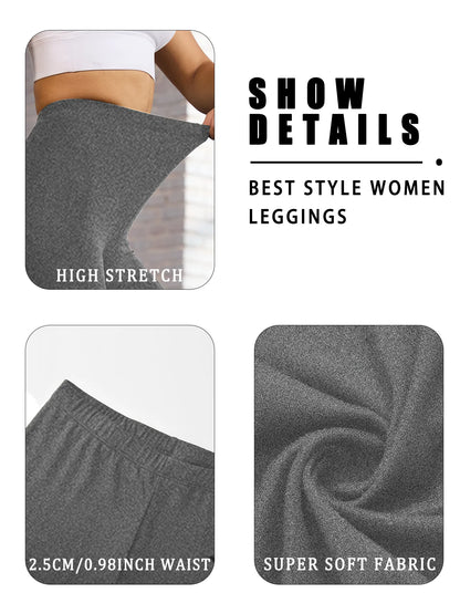 Women's Low Rise Workout Leggings - Super Soft High Elastic Tights for Yoga Running Training Daily Life