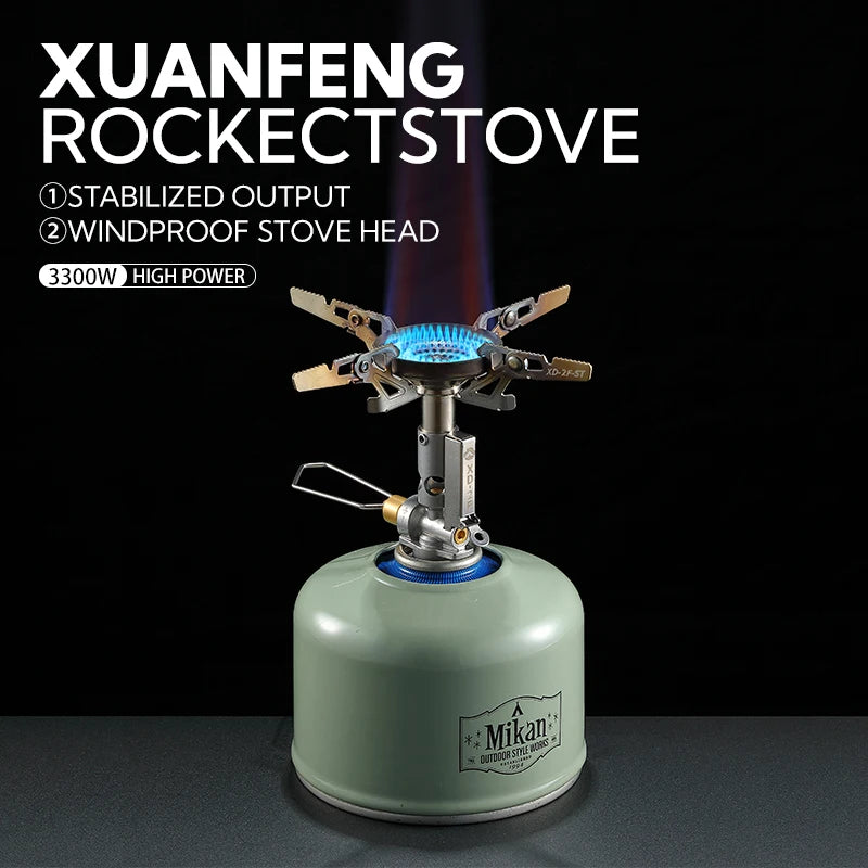 CAMPINGMOON  XD-2F Outdoor Portable Voltage Stabilized Integrated Gas Stove High Power Windproof Hiking Field Stove Cooker