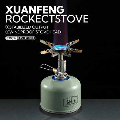 CAMPINGMOON  XD-2F Outdoor Portable Voltage Stabilized Integrated Gas Stove High Power Windproof Hiking Field Stove Cooker