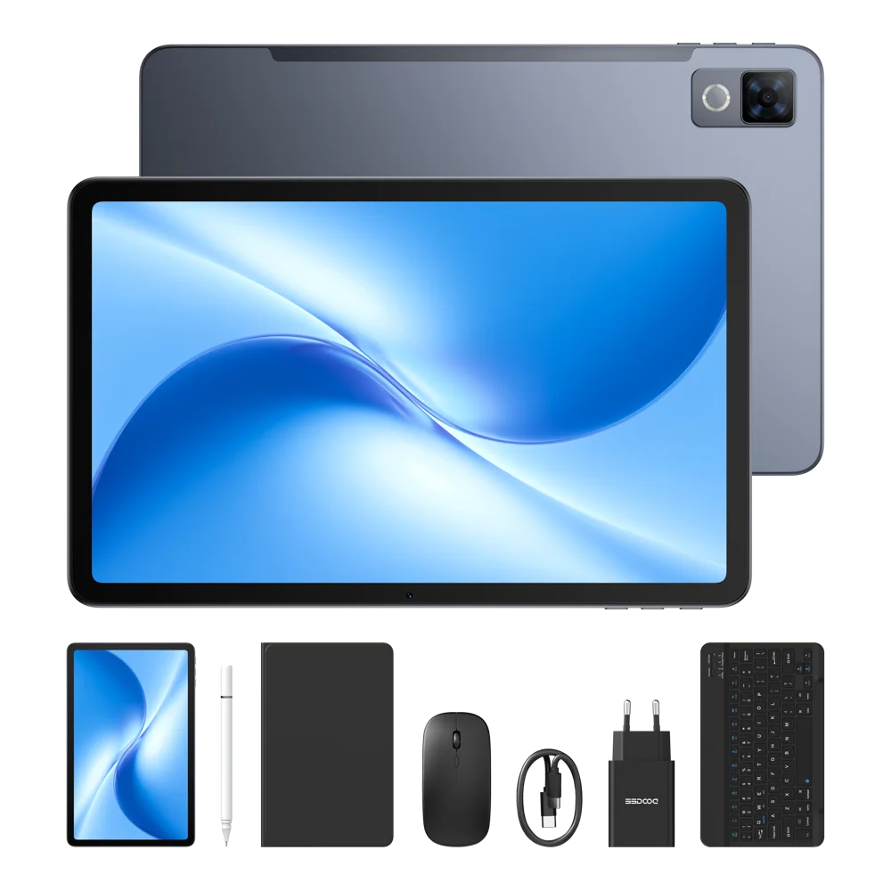 DOOGEE U12 Tablet PC Android 16 Gemini AI 12'' FHD+ Screen 24GB RAM 128GB 9000mAh Large Battery 7.8mm Ultra-thin Smart Pad