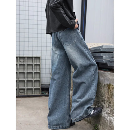 Wide-Leg Streetwear Denim Jeans