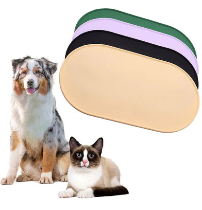 Silicone Pet Bowl Mat Placemat Waterproof Prevent Spills Dog Cat Food Feeding Pad Kitten feeding Pet Bowl tray Mats