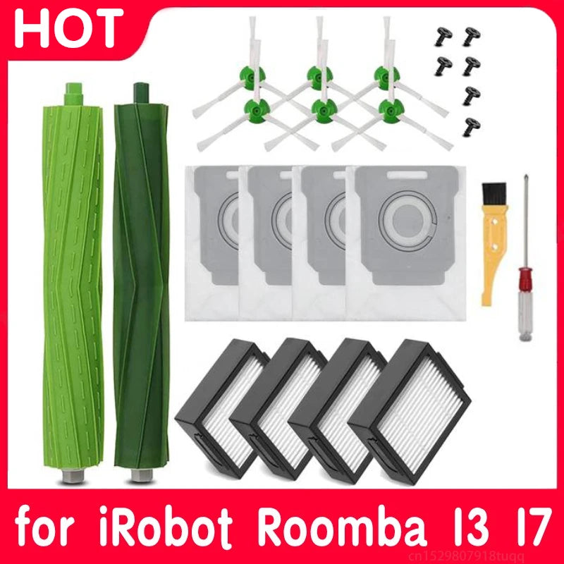 Hepa Filter Brush Roll for iRobot Roomba I7 E5 E6 I3 Series Robot Vacuum Cleaner Accessories Hepa Filter Side Brush Mop Cloths