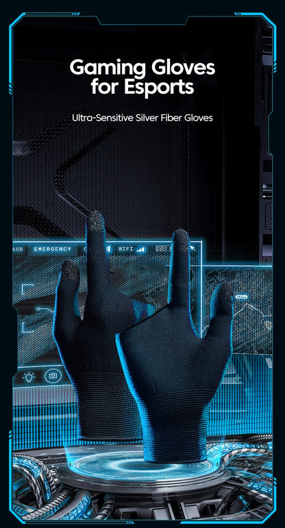 2/5 Fingers Gaming Gloves Breathable For Gamer Non-scratch Mobile Gaming Touch Gloves Gaming Accessories Comfortable Sweat Proof