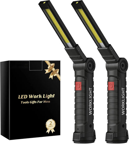 Tool Fathers Day Dad Gifts for Men Him Husband, Rechargeable LED Work Light BBQ Grill with Magnetic Base Hook, 360° Rotate.