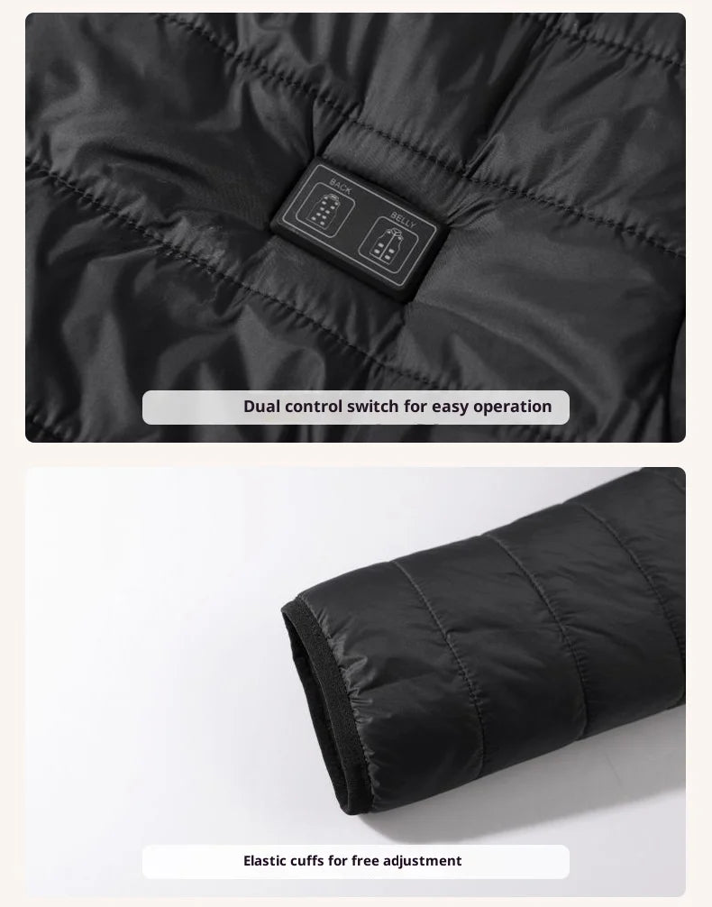 Smart Heating Cotton Jacket V-Neck Inner Wear 24 Zones Electric Thermal Insulation Clothes Motorcycle Riding Vest Heat Retention