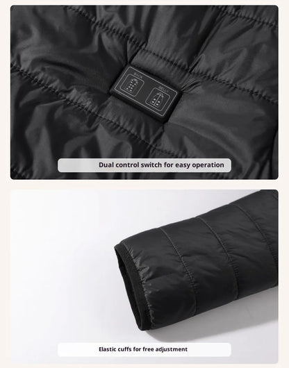 Smart Heating Cotton Jacket V-Neck Inner Wear 24 Zones Electric Thermal Insulation Clothes Motorcycle Riding Vest Heat Retention