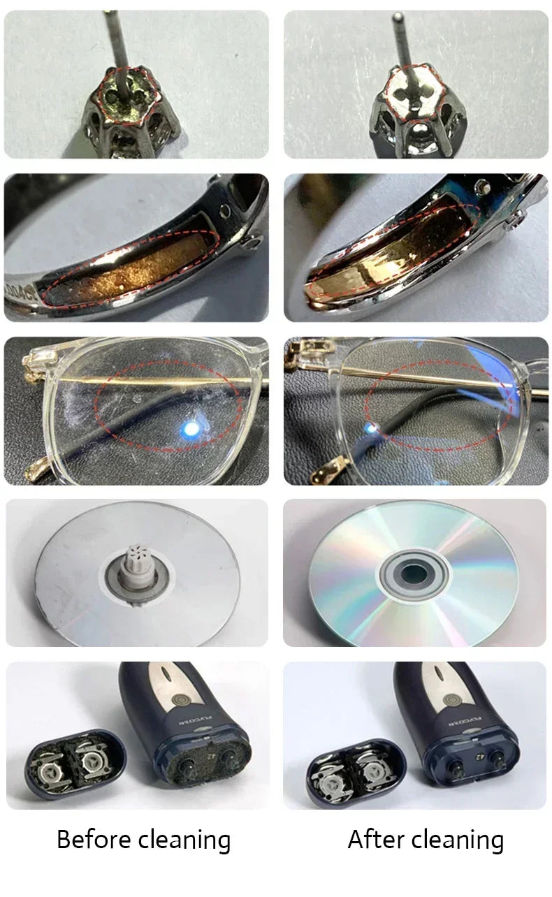 30/50W Ultrasonic Cleaner Sonicator Bath 40Khz Degas for Watches Contact Lens Glasses Denture Teeth Electric Bath for Jewelry EU