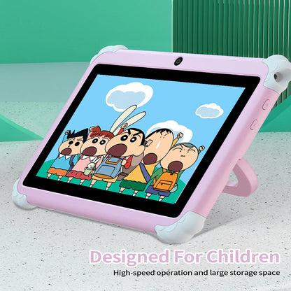 2025 New 7 Inch Cartoon Pattern Kids' tablet Quad Core 4GB+64GB ROM Android 13 Learning Education Games Tablets Children's Gifts