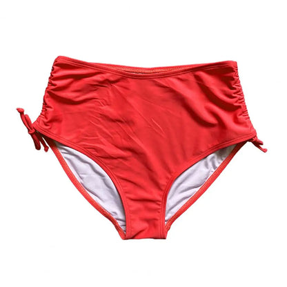 Women Swim Shorts V Cut Drawstring Bikini Swimsuit Bottom Adjustable Ruched Side Boyshorts Bathing Suit Board Shorts