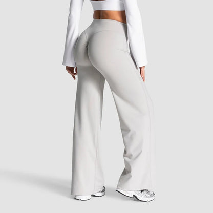 Charming Pro Scrunch Straight Leg Pants Butt Lifting Sculpting Wide Leg Leggings Gym Yoga Jogging Push Up Women Baggy Sweatpants