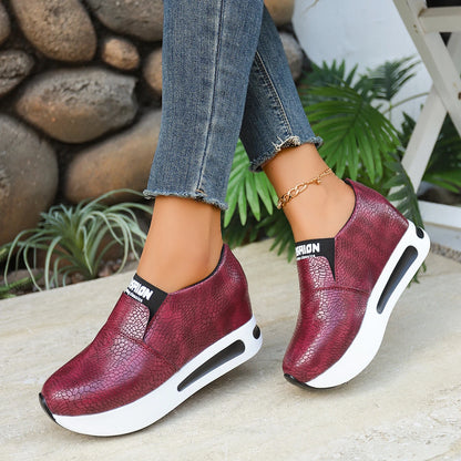 Women's Sneakers Spring Autumn Solid Color Comfortable Platform Walking Shoe Light Non-slip Thick-soled Low-top Shoes Zapatillas